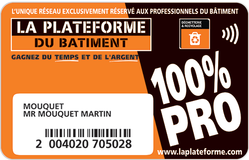 Carte Pro déchetterie plateforme